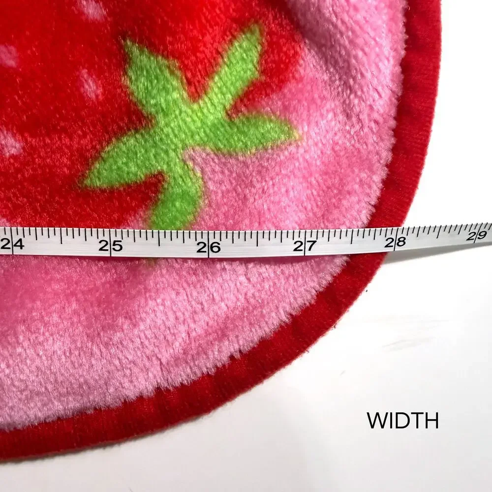 Vintage 2004 Y2K Strawberry Shortcake Pink Fleece Toddler Blanket 44.5x28 Rare